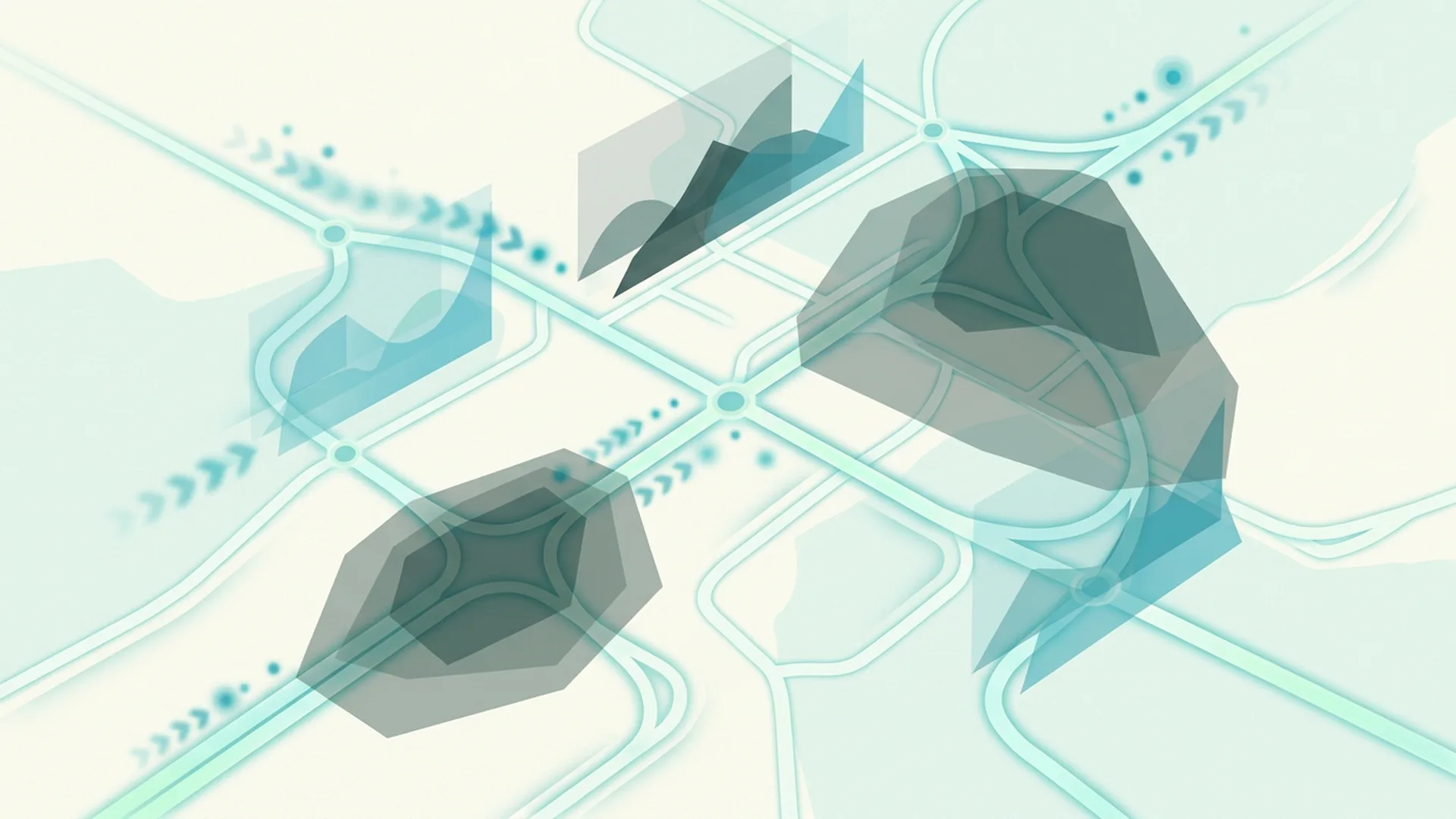 Tło sekcji hero, 1920 x 1080 px, abstrakcyjna wizualizacja tras i warstw danych ryzyka drogowego